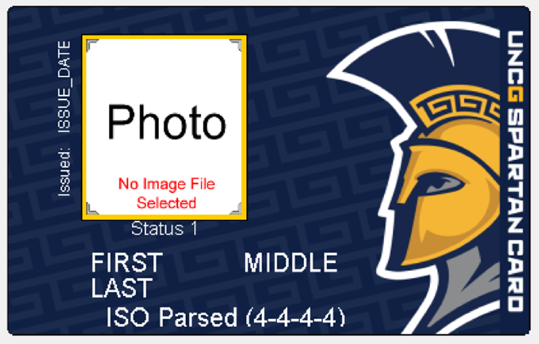 replica of spartancard with last name and number